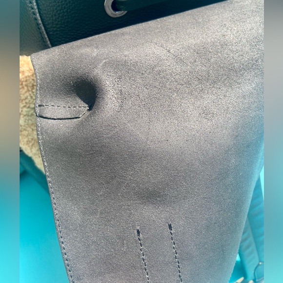 Coach Hudson Backpack Sherpa Camel Blk Large - Picture 8 of 12